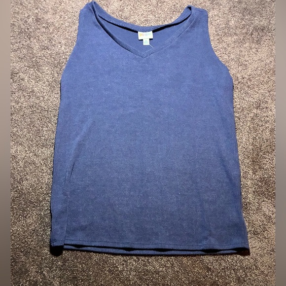 LuLaRoe Tops - LuLaRoe Blue V-Neck Tank Top